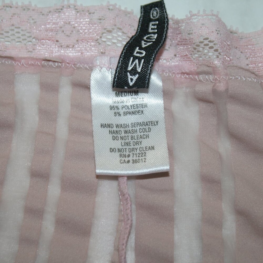 RAMPAGE Chemise Slip Bodycon Stretch Form Fitted Sheer Lace Nude Pink Medium - Picture 7 of 16